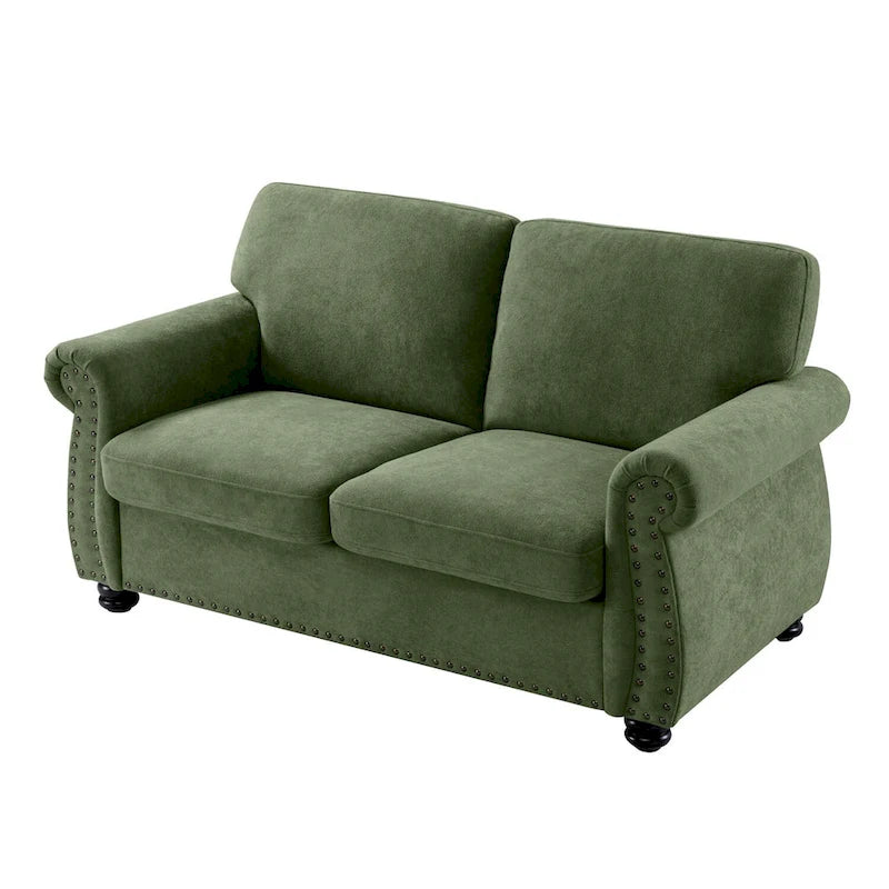 Divanetto a 2 posti in velluto nero/giallo senape/avorio/grigio/verde