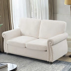 Divanetto a 2 posti in velluto nero/giallo senape/avorio/grigio/verde