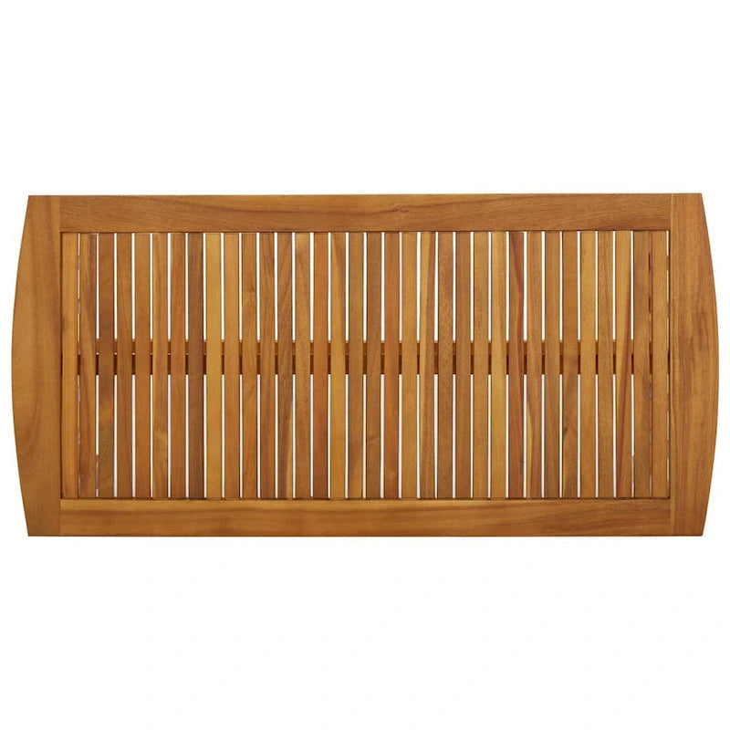 Tavolino da Caffè Rettangolare con Doghe Marroni, 101 cm