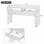 Consolle in legno naturale con lavabo, cassetti e ripiano aperto, assemblaggio per 1 persona