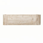 Consolle in legno naturale con lavabo, cassetti e ripiano aperto, assemblaggio per 1 persona
