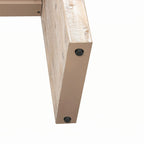 Consolle in legno naturale con lavabo, cassetti e ripiano aperto, assemblaggio per 1 persona
