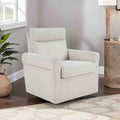 Poltrona girevole accentata in tessuto bouclé/beige, 1 posto