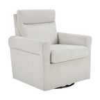 Poltrona girevole accentata in tessuto bouclé/beige, 1 posto