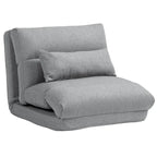 Sedia da pavimento pieghevole/Chaise longue grigia, 1 posto