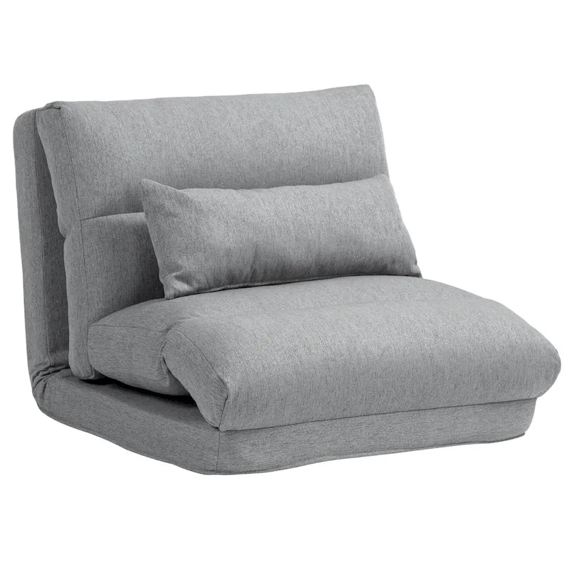 Sedia da pavimento pieghevole/Chaise longue grigia, 1 posto