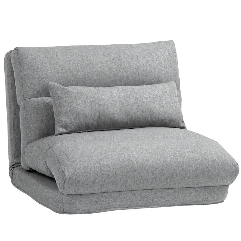 Sedia da pavimento pieghevole/Chaise longue grigia, 1 posto