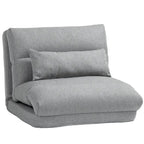 Sedia da pavimento pieghevole/Chaise longue grigia, 1 posto