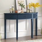 Consolle curva a 3 cassetti Nera/Blu Navy/Bianco Antico