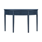 Consolle curva a 3 cassetti Nera/Blu Navy/Bianco Antico