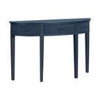 Consolle curva a 3 cassetti Nera/Blu Navy/Bianco Antico