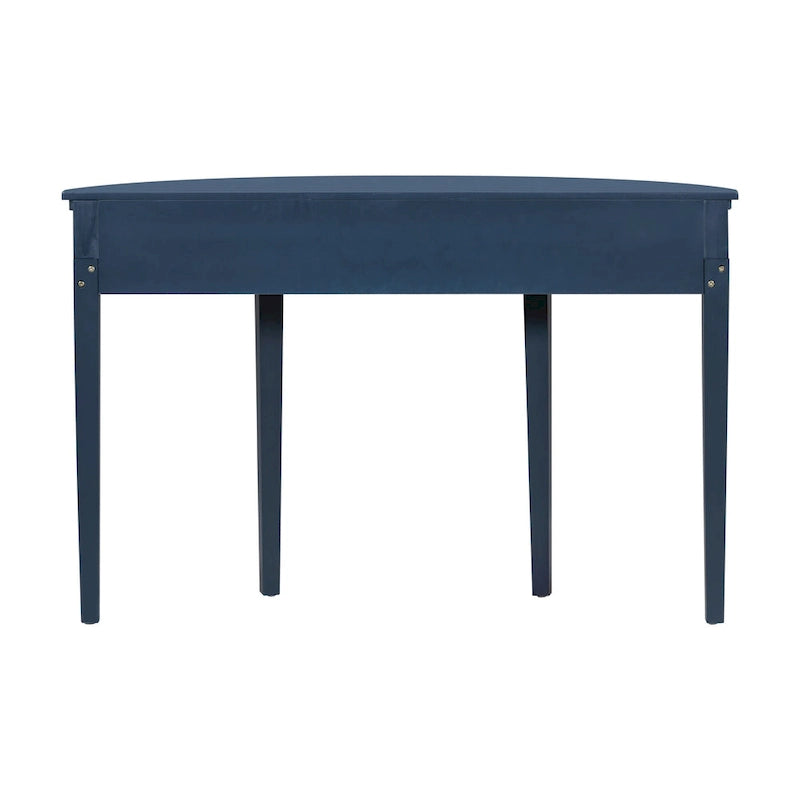 Consolle curva a 3 cassetti Nera/Blu Navy/Bianco Antico