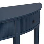 Consolle curva a 3 cassetti Nera/Blu Navy/Bianco Antico