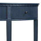 Consolle curva a 3 cassetti Nera/Blu Navy/Bianco Antico