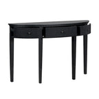 Consolle curva a 3 cassetti Nera/Blu Navy/Bianco Antico
