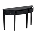 Consolle curva a 3 cassetti Nera/Blu Navy/Bianco Antico