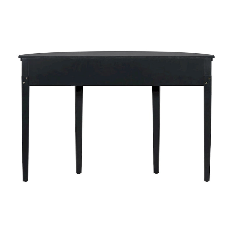 Consolle curva a 3 cassetti Nera/Blu Navy/Bianco Antico