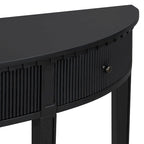 Consolle curva a 3 cassetti Nera/Blu Navy/Bianco Antico