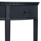 Consolle curva a 3 cassetti Nera/Blu Navy/Bianco Antico
