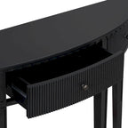 Consolle curva a 3 cassetti Nera/Blu Navy/Bianco Antico