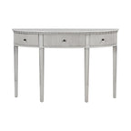 Consolle curva a 3 cassetti Nera/Blu Navy/Bianco Antico