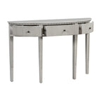 Consolle curva a 3 cassetti Nera/Blu Navy/Bianco Antico