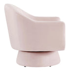 Poltrona girevole in velluto grigio/rosa/blu notte, a seduta singola