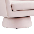 Poltrona girevole in velluto grigio/rosa/blu notte, a seduta singola