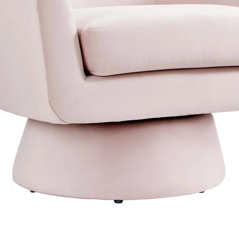 Poltrona girevole in velluto grigio/rosa/blu notte, a seduta singola