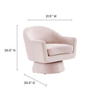 Poltrona girevole in velluto grigio/rosa/blu notte, a seduta singola