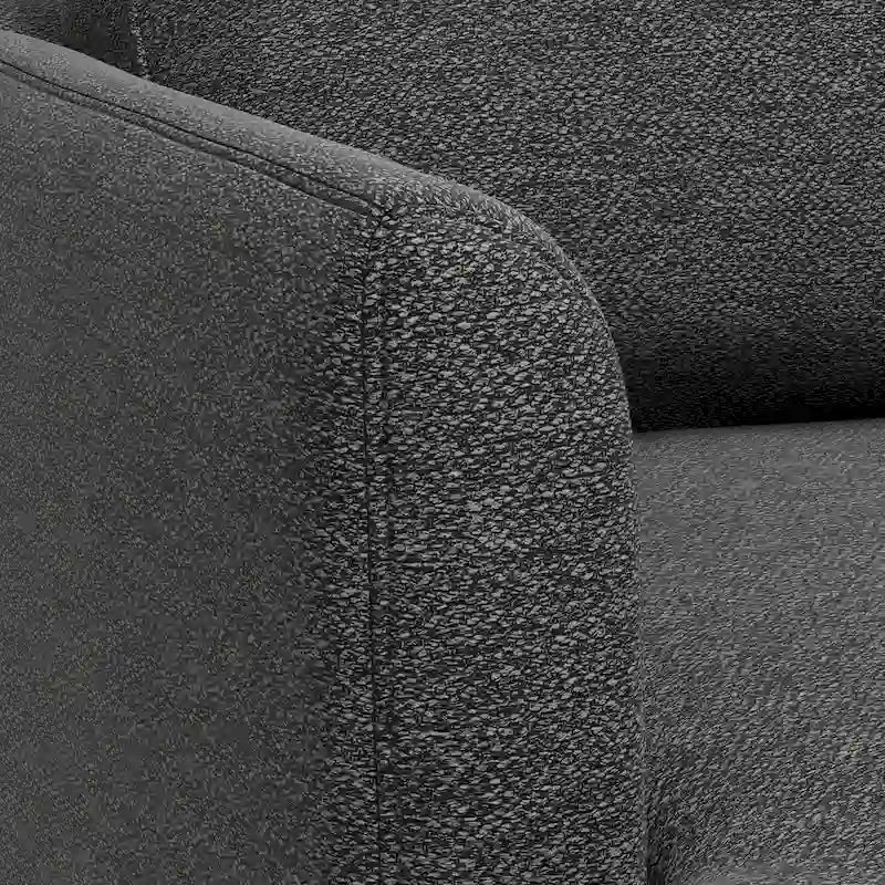 Divano a 3 posti moderno di metà secolo da 90 pollici – Grigio Nebbia / Grigio Antracite / Marrone Caramello / Siena