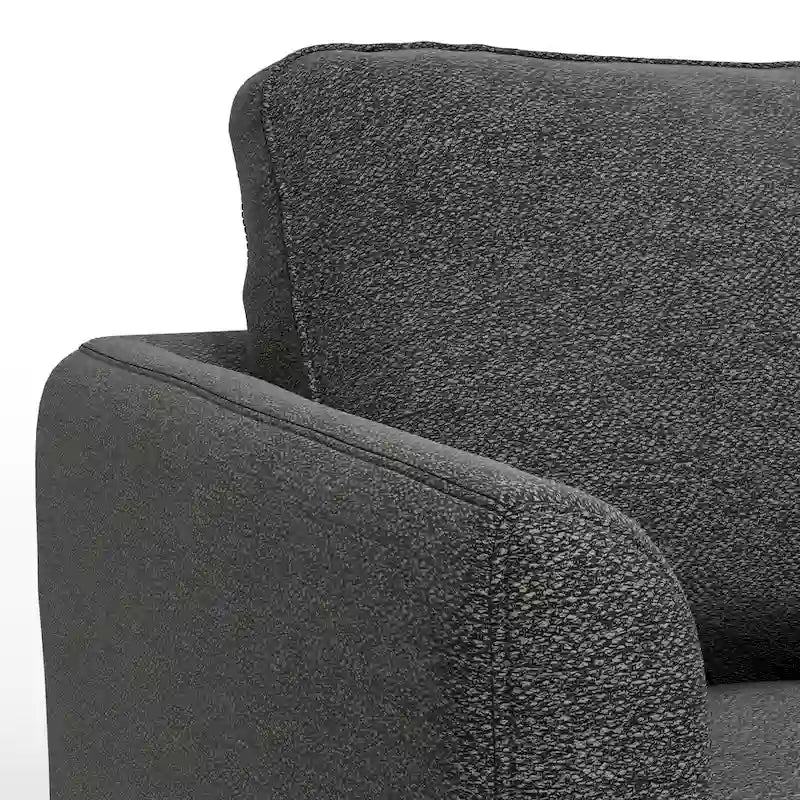 Divano a 3 posti moderno di metà secolo da 90 pollici – Grigio Nebbia / Grigio Antracite / Marrone Caramello / Siena