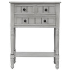Consolle con 3 cassetti e ripiano inferiore, bianca / grigia / verde / espresso / blu scuro