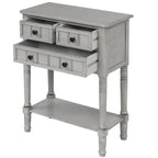 Consolle con 3 cassetti e ripiano inferiore, bianca / grigia / verde / espresso / blu scuro