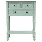 Consolle con 3 cassetti e ripiano inferiore, bianca / grigia / verde / espresso / blu scuro