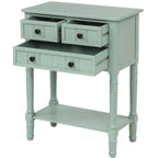 Consolle con 3 cassetti e ripiano inferiore, bianca / grigia / verde / espresso / blu scuro