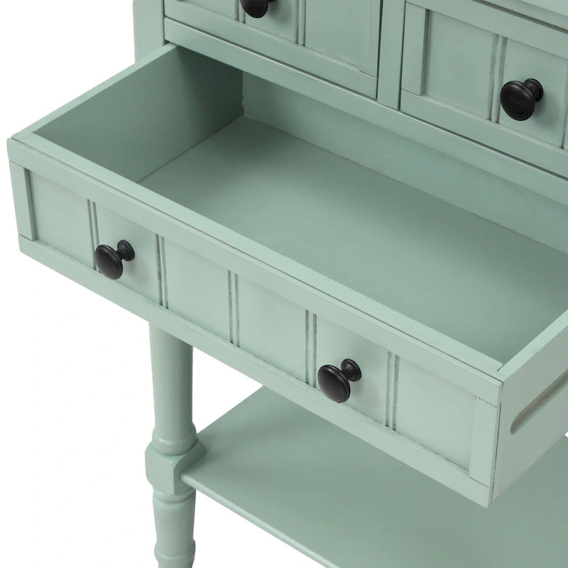 Consolle con 3 cassetti e ripiano inferiore, bianca / grigia / verde / espresso / blu scuro