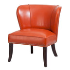 Poltrona senza braccioli Wingback in similpelle arancione, 1 posto