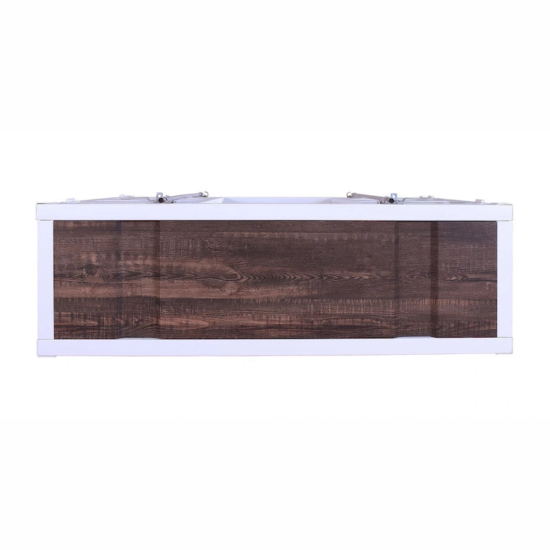 Tavolo consolle industriale in acciaio da 46" – Gun Metal / Sand Black / Sand White