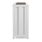 Tavolo consolle industriale in acciaio da 46" – Gun Metal / Sand Black / Sand White