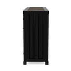 Tavolo consolle industriale in acciaio da 46" – Gun Metal / Sand Black / Sand White