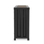 Tavolo consolle industriale in acciaio da 46" – Gun Metal / Sand Black / Sand White