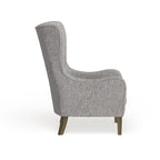 Poltrona ad ala Swoop in tessuto grigio, 1 posto