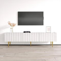 Mobile TV Moderno Bianco/Nero Lucido, Adatto fino a 80"