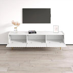 Mobile TV Moderno Bianco/Nero Lucido, Adatto fino a 80"