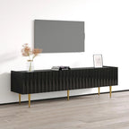 Mobile TV Moderno Bianco/Nero Lucido, Adatto fino a 80"
