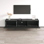 Mobile TV Moderno Bianco/Nero Lucido, Adatto fino a 80"