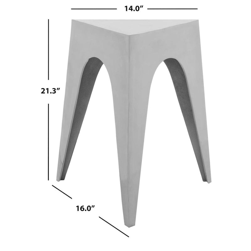 Tavolino triangolare in argento, uso individuale