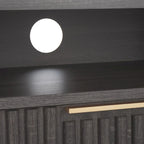 Mobile TV con 2 cassetti e 2 ripiani, finitura scanalata – Adatto per TV fino a 65"