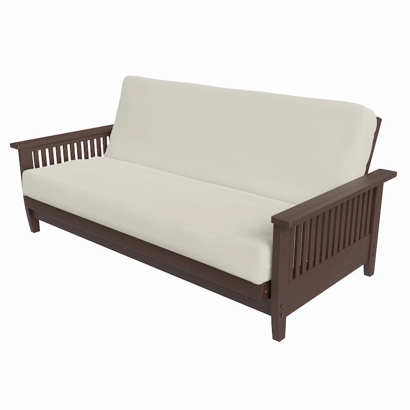 Struttura futon matrimoniale (2 persone) / Divano e letto, ciliegio grigio/scuro/caldo